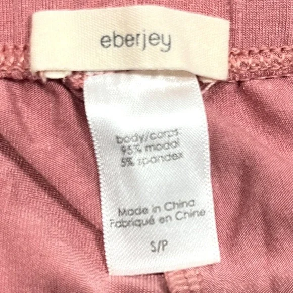 Eberjey Gisele TENCEL Modal Pajama Set Sz S Berry/Navy Buttery Soft Relax Lounge - Picture 6 of 6